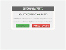 Tablet Screenshot of guysinsweatpants.com